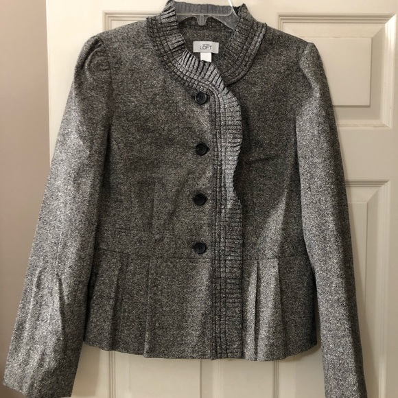 LOFT Jackets & Blazers - LOFT Black & white wool suit.